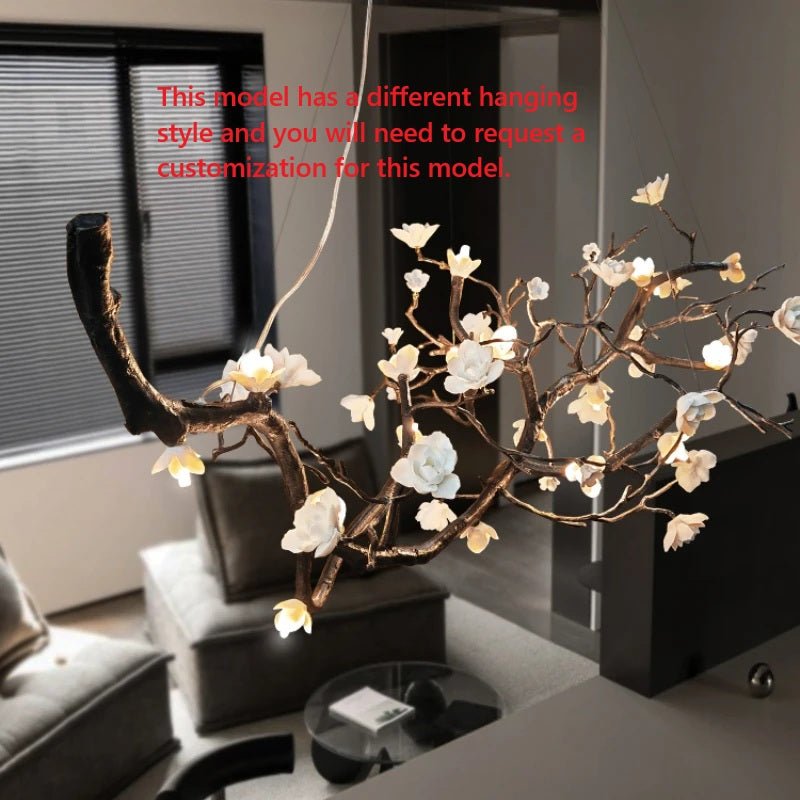 Minas Rustic Tree Branch Chandelier - Black47.24” ( 120 cm )Warm White 3000Kgayusan