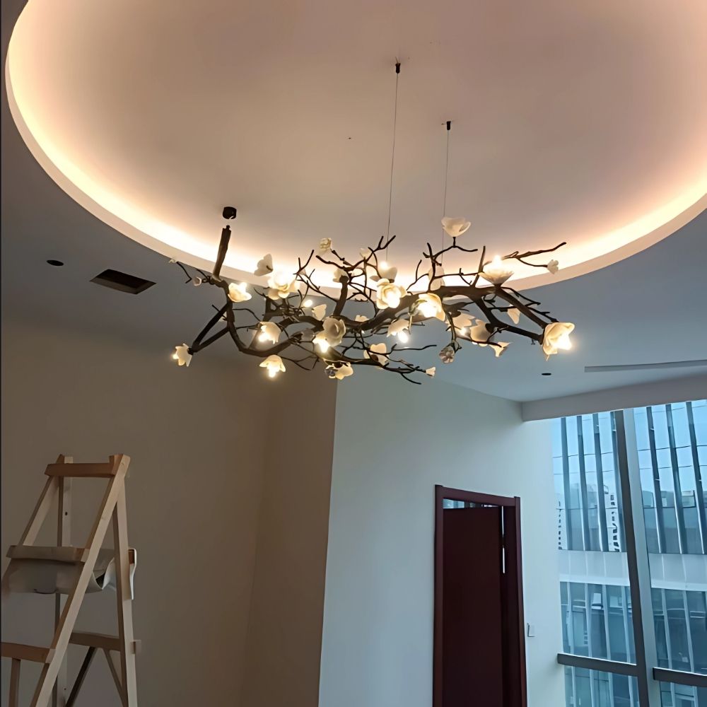 Minas Rustic Tree Branch Chandelier - Black47.24” ( 120 cm )Warm White 3000Kgayusan