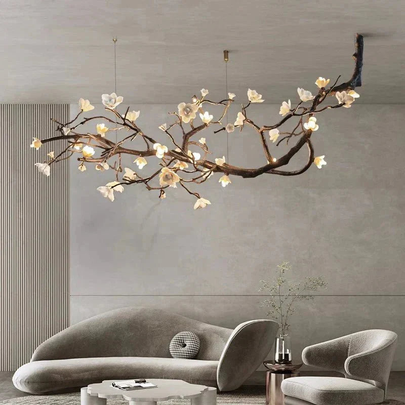 Minas Rustic Tree Branch Chandelier - Black47.24” ( 120 cm )Warm White 3000Kgayusan