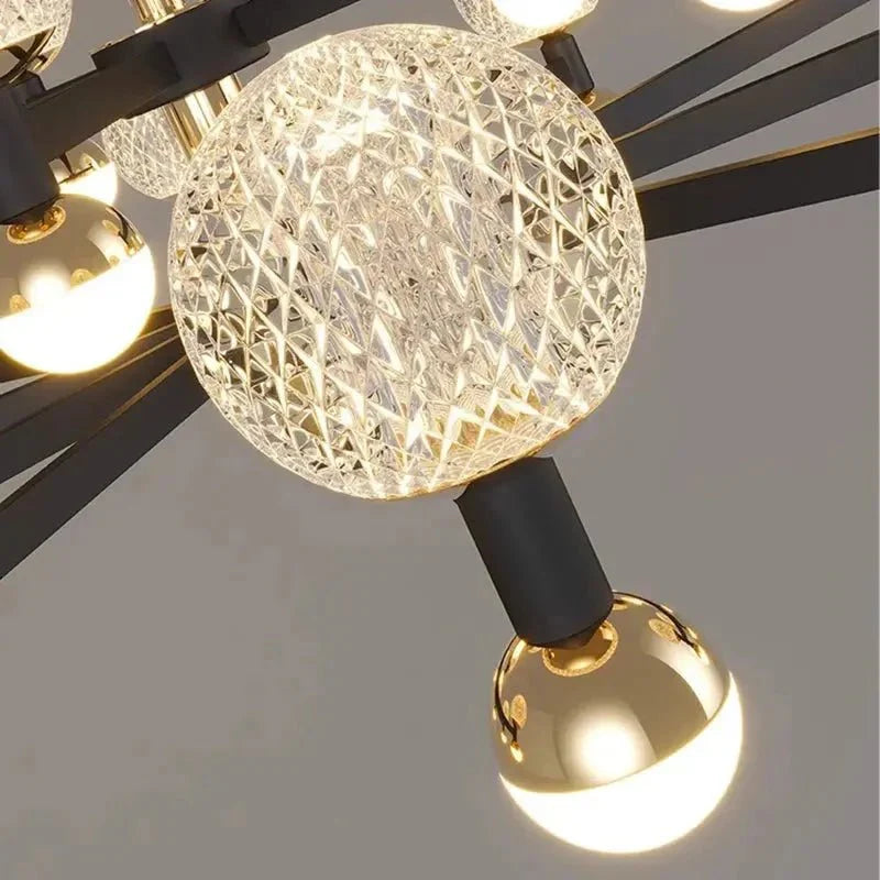 Modern Black Linear Dining Room Chandelier 12/16 Lights - 16 LightWarm White 3000Kgayusan