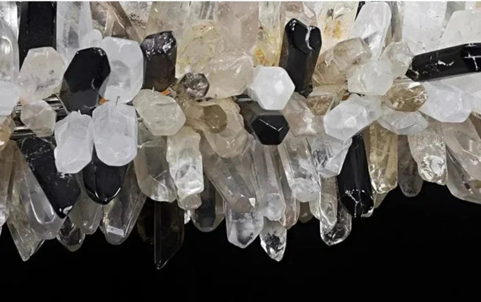 Modern Linear Natural Crystal Stick Chandelier - L39.4"*H6.3"Warm Lightgayusan