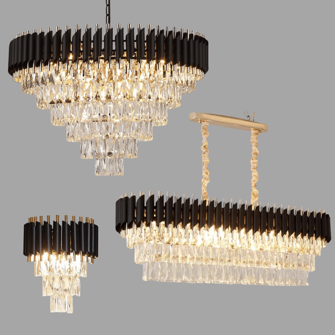 Modern Luxury Multi - Tier Oval/Round Crystal Tiered Chandelier - Oval/L31.5"*W11.8"*H11.8"/3 TiersWarm Lightgayusan