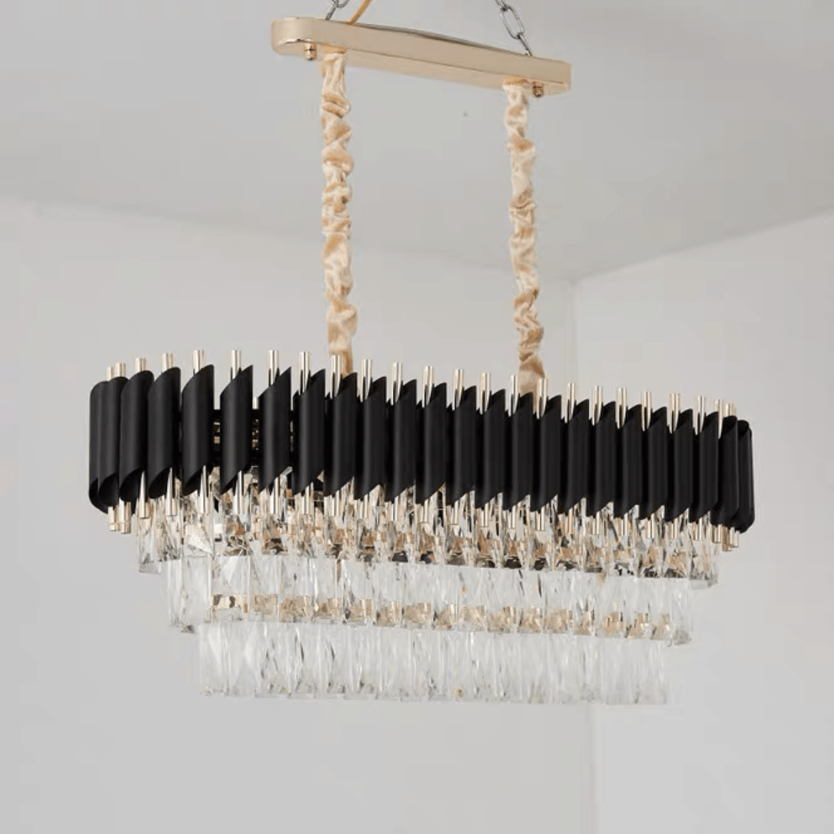 Modern Luxury Multi - Tier Oval/Round Crystal Tiered Chandelier - Oval/L31.5"*W11.8"*H11.8"/3 TiersWarm Lightgayusan