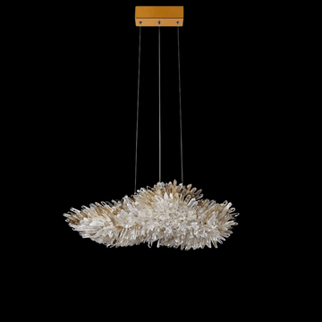 Modern Natural Crystal Wing Chandelier - L25.6"*H10.2"(L65cm*W26cm)AmberWarm Lightgayusan