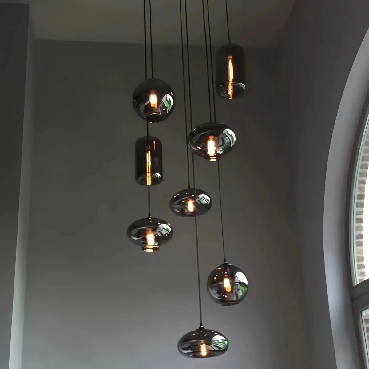 Modern Pendant Fixture light For 2 Story Foyer /Enterway /Staircase