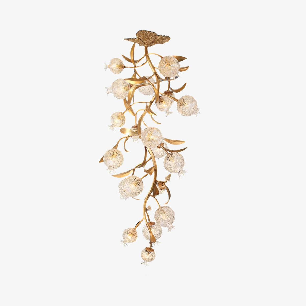 Pomegranate Brass Branch Chandelier - ∅ 19.7″ x H 51.2″ / Dia 50cm x H 130cmDark Coppergayusan