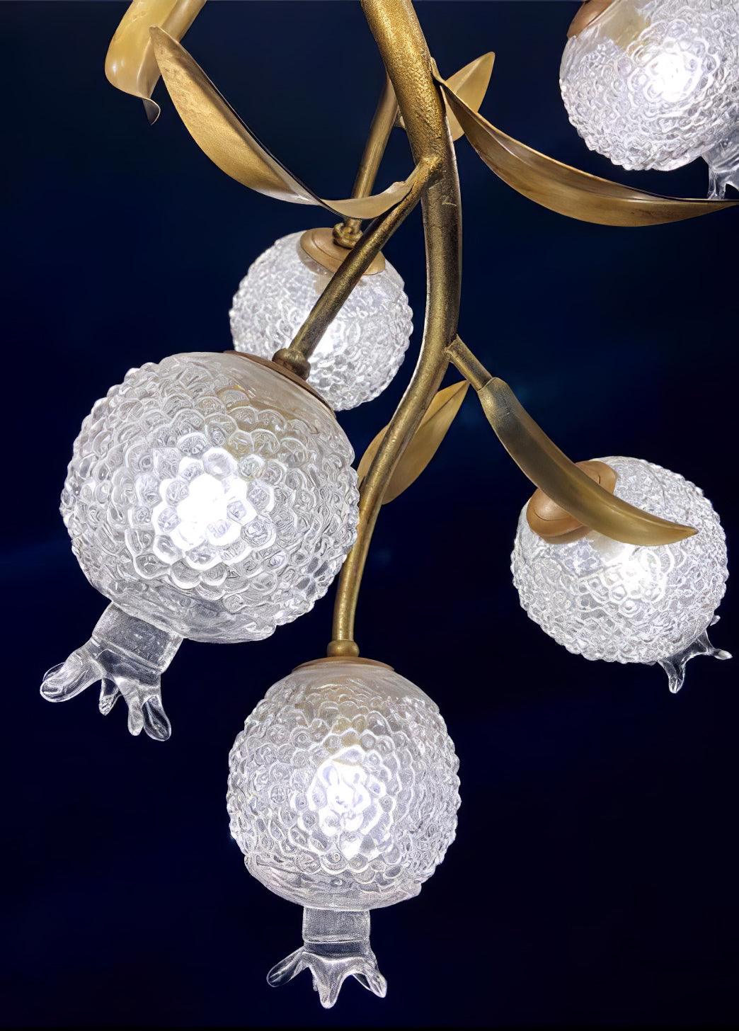 Pomegranate Brass Branch Chandelier - ∅ 19.7″ x H 51.2″ / Dia 50cm x H 130cmDark Coppergayusan
