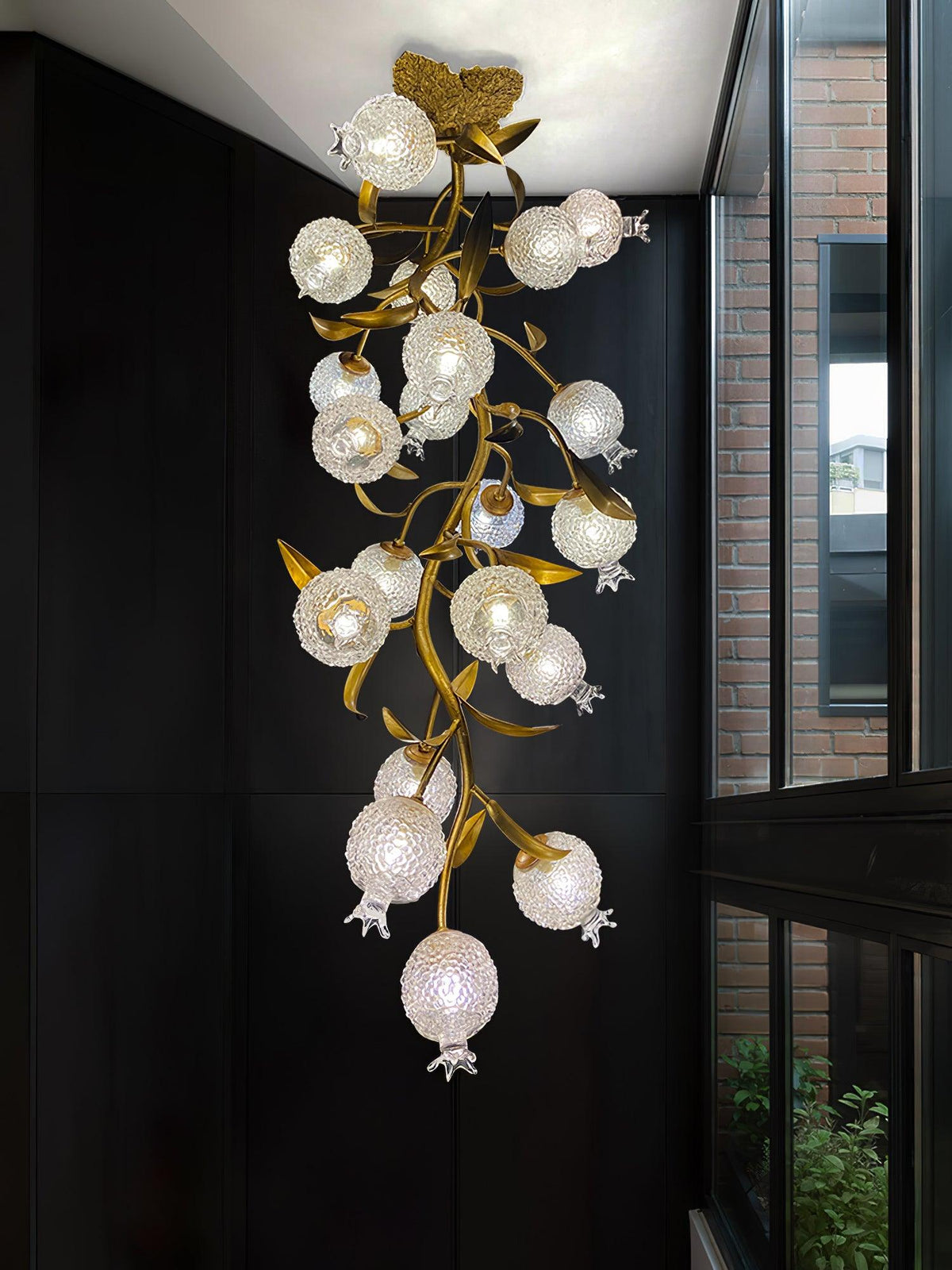 Pomegranate Brass Branch Chandelier - ∅ 19.7″ x H 51.2″ / Dia 50cm x H 130cmDark Coppergayusan