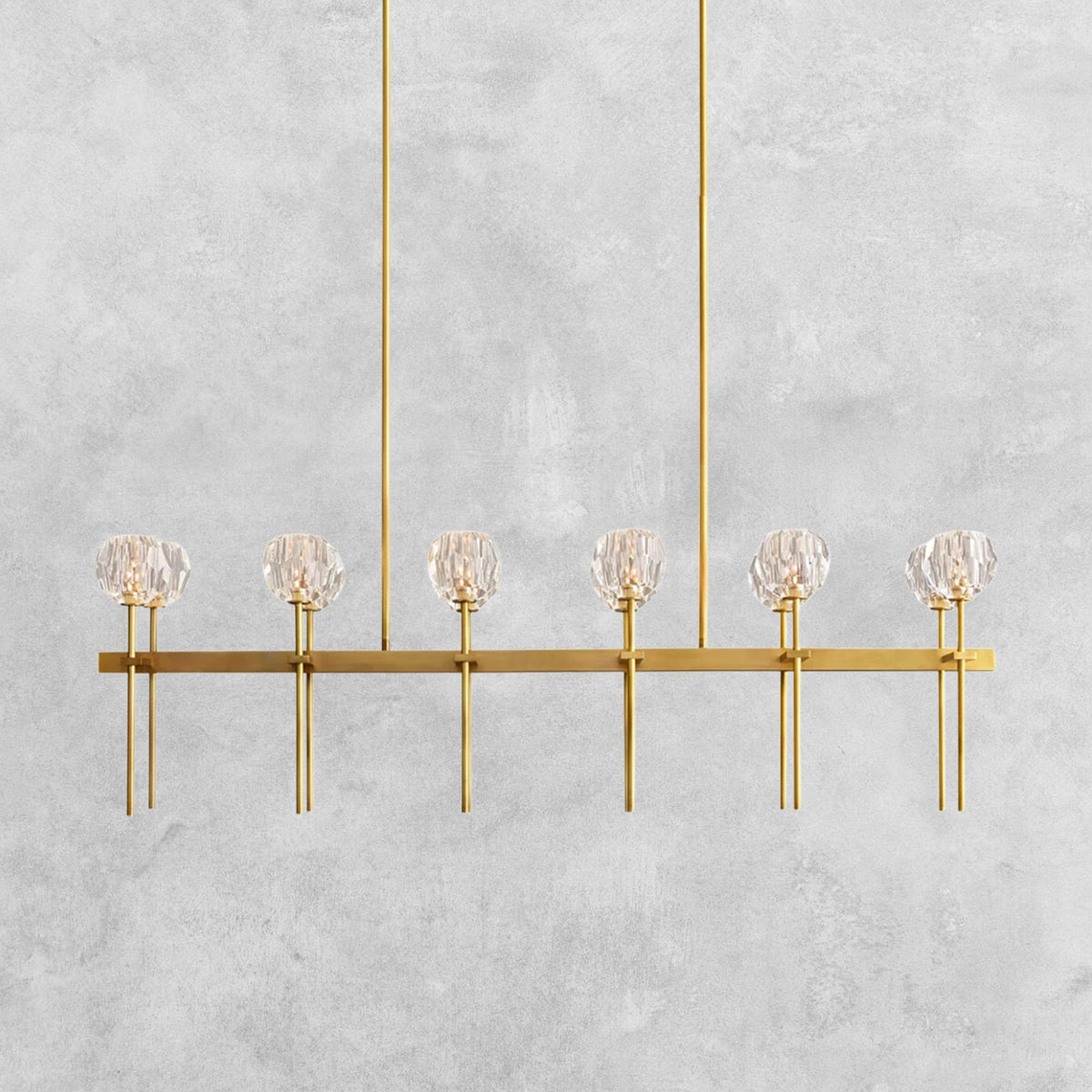 Bouble De Crystal Ball Linear Chandelier 48" 60"