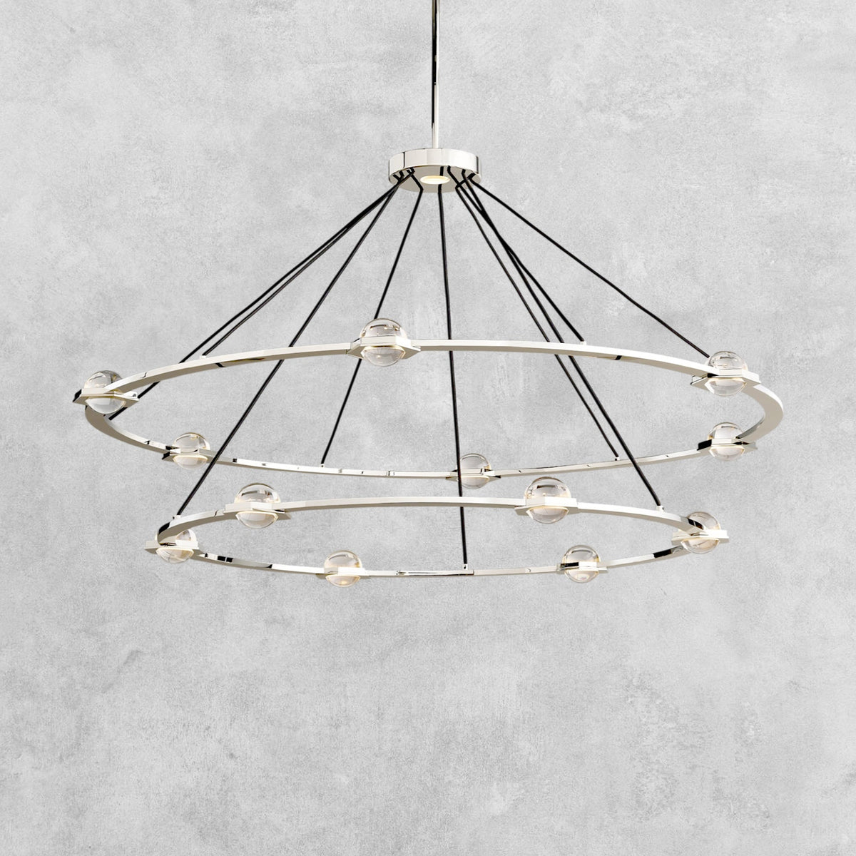Planet 2-Tier Round Chandelier 48" 60"