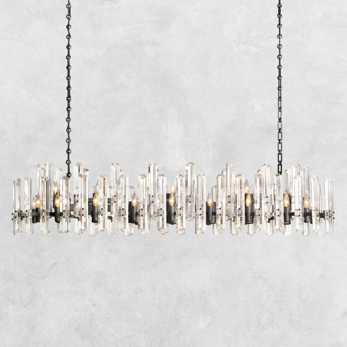 Brinton Crystal Rectangle Chandelier 54'' 72''