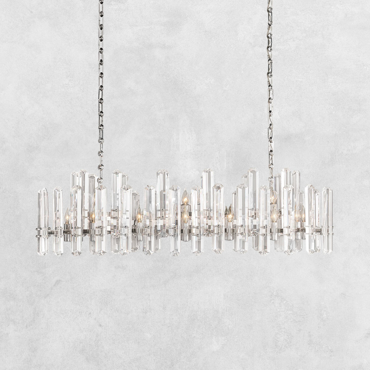 Brinton Crystal Rectangle Chandelier 54'' 72''