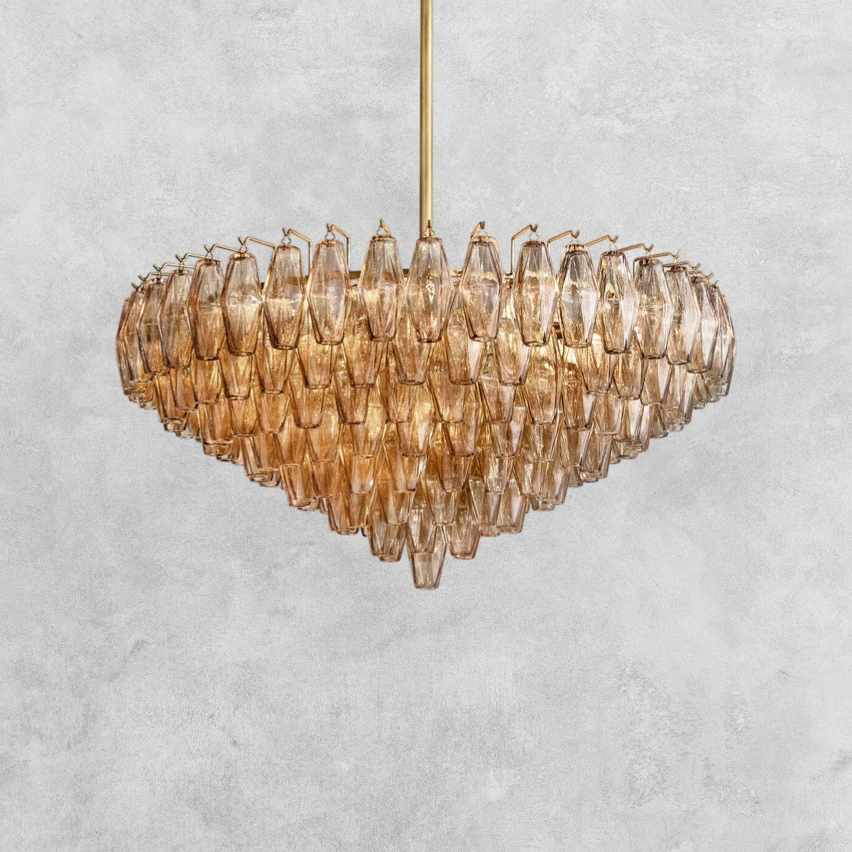 Kiaris Glass Tiered Round Chandelier 37‘’ 47‘’ 62‘’