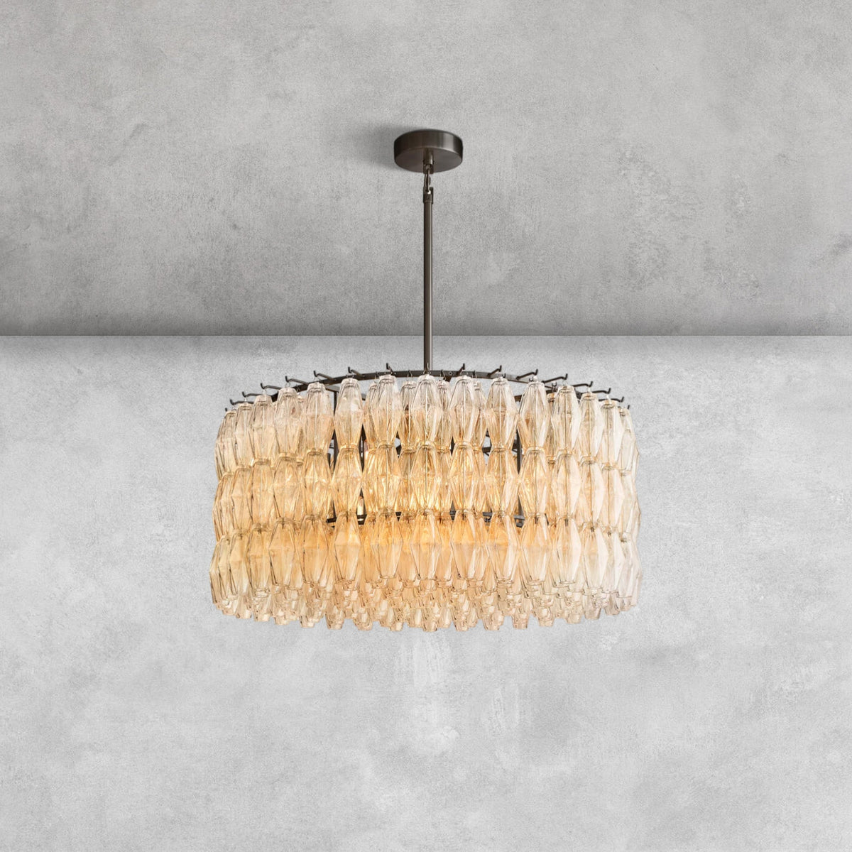 Kiaris Modern Round Glass Chandelier 37'' 47'' 61''