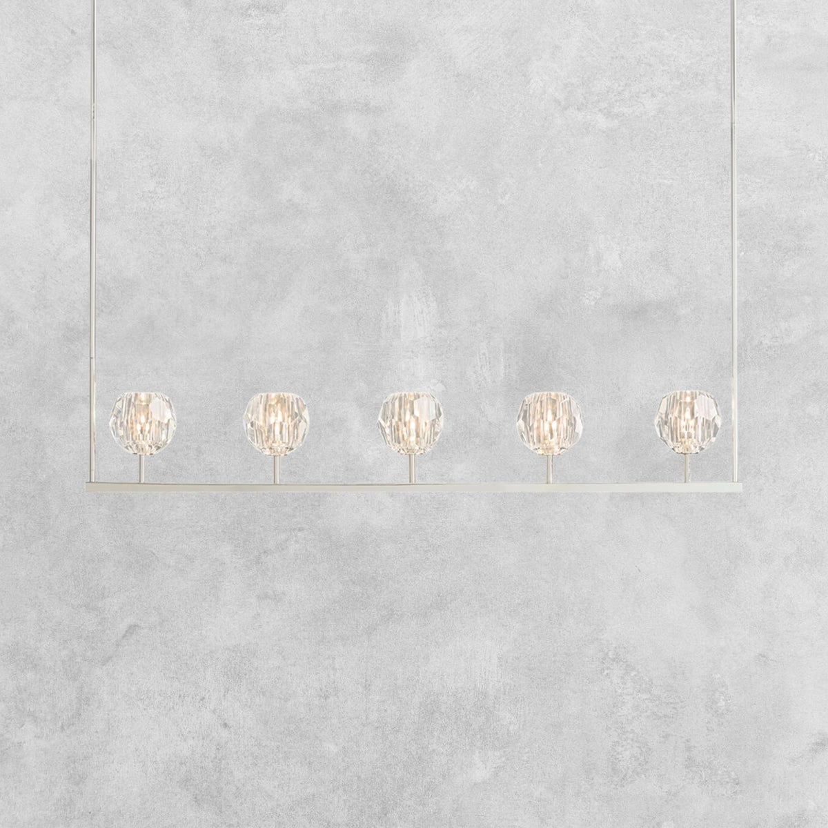 Bouble De Crystal Ball Linear Chandelier 48" 60"