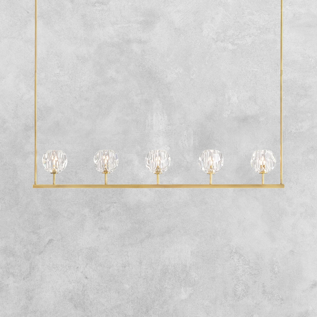 Bouble De Crystal Ball Linear Chandelier 48" 60"
