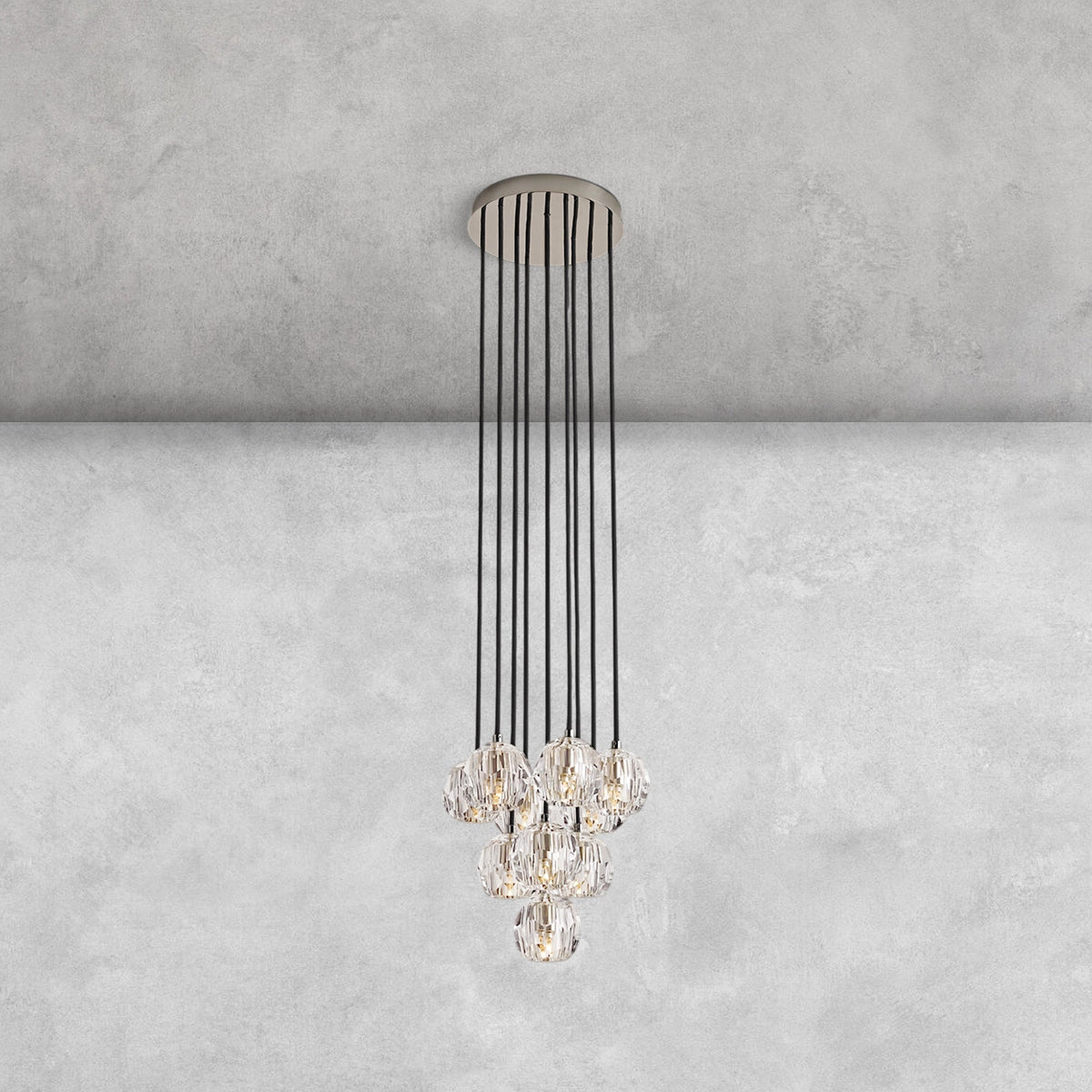 Bouble De Crystal Round Cluster Chandelier