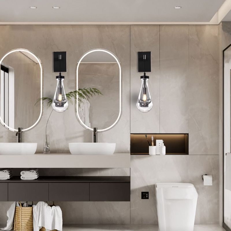 Raindrop Sconce Rod & Cord-wall sconce for bedroom,wall sconce for dining room,wall sconce for stairways,wall sconce for foyer,wall sconce for bathrooms,wall sconce for kitchen,wall sconce for living room-Blushlighting