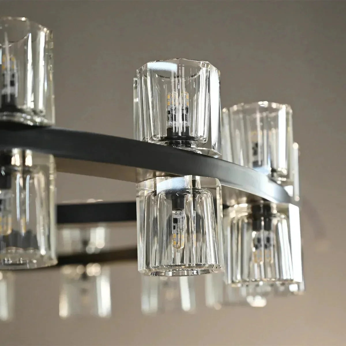 Reger Crystal 2-Tier Round Chandelier 60" for Living Room-Blushlighting-Blushlighting