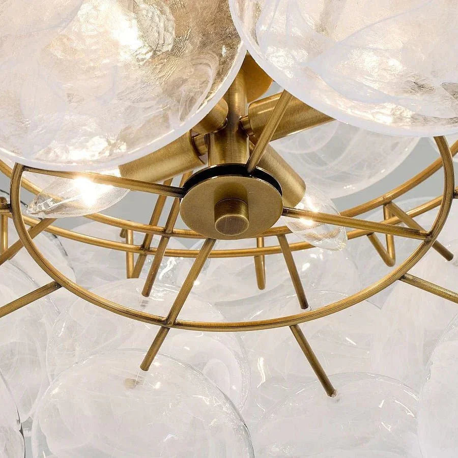 Riviera Glass Disc Chandelier 26" - gayusan