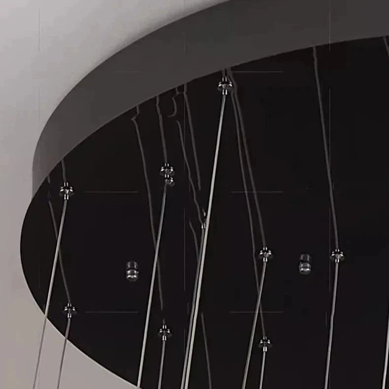 Twisted Ring Led Light Chandelier for High Ceiling - GoldWarm Light 3000Kgayusan