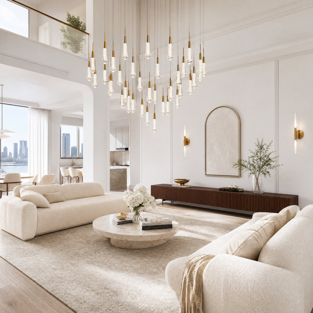 Soltaire Round Chandelier 17" 24" 36" 48"58"