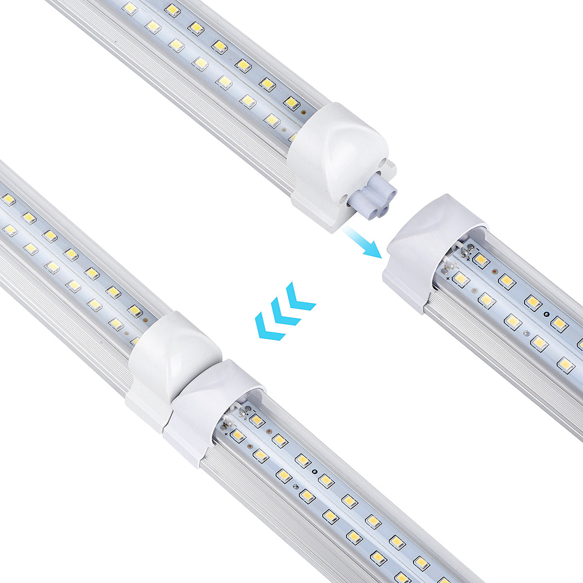 8Ft LED Shop Light Fixture,90W 10000LM, 6500K Clear Cove-10Pack